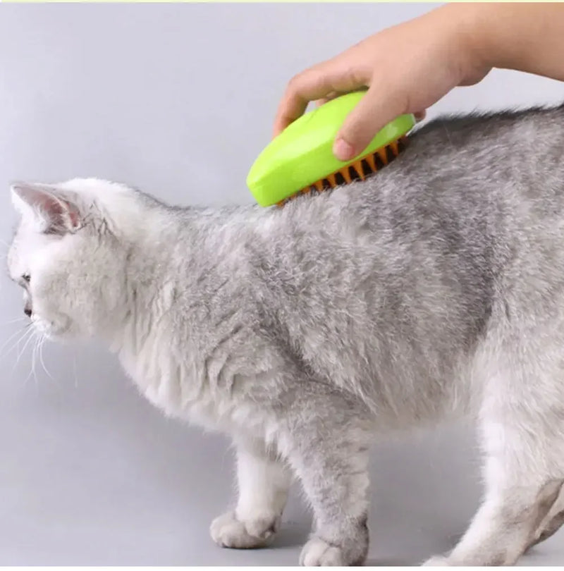 Escova vapor para cães e gatos, pulverizador elétrico para massagem, ferramenta de limpeza para Pets.