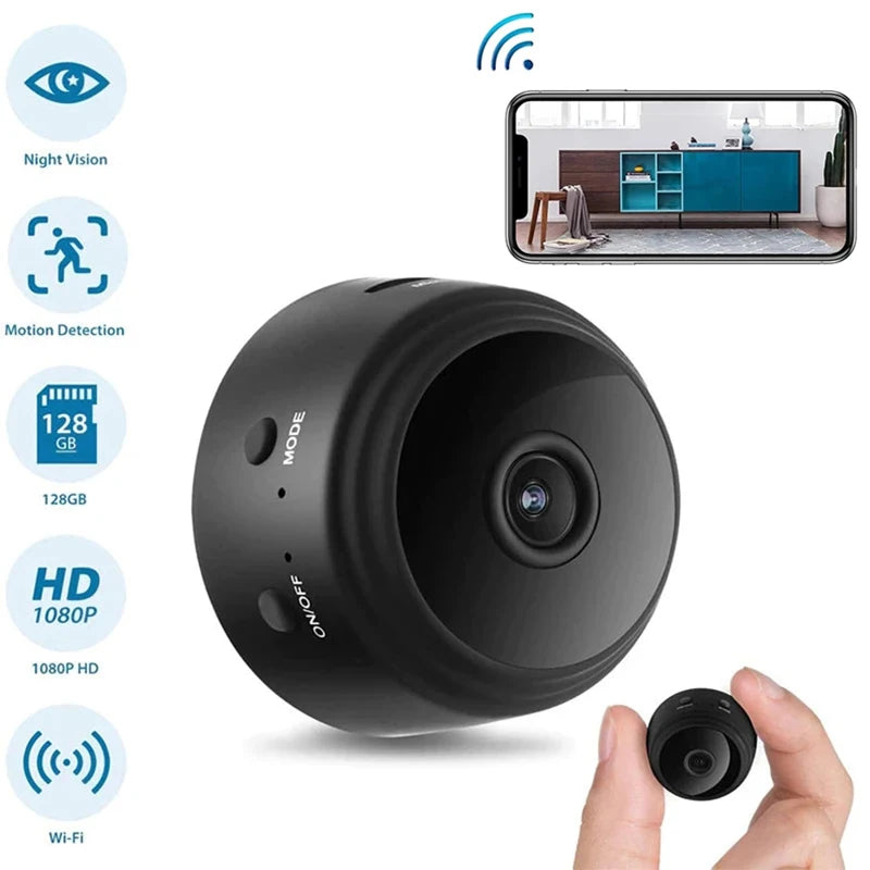 A9 Mini câmera ip 1080p hd, wi-fi, filmadora de segurança sem fio, sistema de segurança doméstica inteligente, com sensor, para web